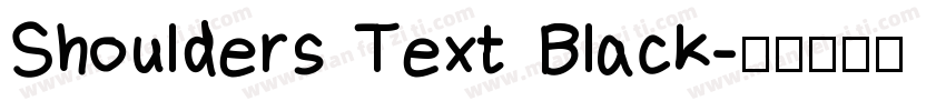 Shoulders Text Black字体转换
